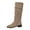 Khaki, variant on Rokment Slouch Knee High Boots for Women 2025 Trendy Fall Winter Suede Low Heel Wide Calf Slouchy Dress Tall Boots Black Size 6