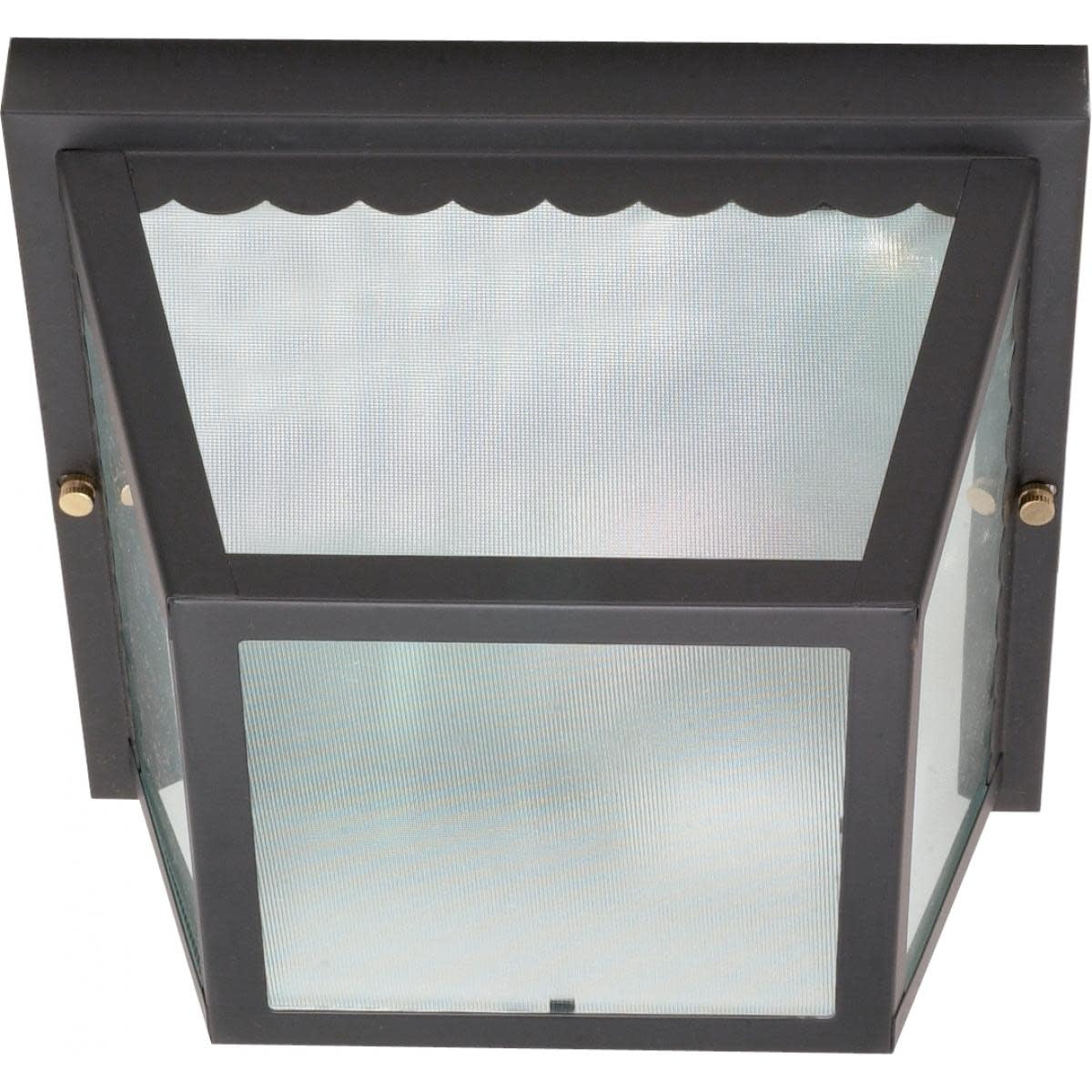 Outdoor 2 Light 10 in. Carport Flush Mount