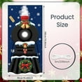 thumbnail image 2 of Black Locomotive Christmas Train Banner Golden Bells Holiday Display Red Bow Christmas Wreath Xmas Backdrop for Christmas Party Holiday Decoration Winter Event, 2 of 9