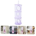 thumbnail image 6 of OATIPHO 2Pcs Violet Mesh Hanging Net Storage Basket for Stuffed Animals and Socks, 6 of 8
