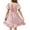 Pink, variant on Tween Girls Dresses Summer Semi-Formal Party Puff Sleeve Cut Out Open Back Dress