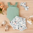 thumbnail image 4 of adviicd Baby Girl Clothes Stuff Summer Cute Outfit (Green,9-12 Months), 4 of 6