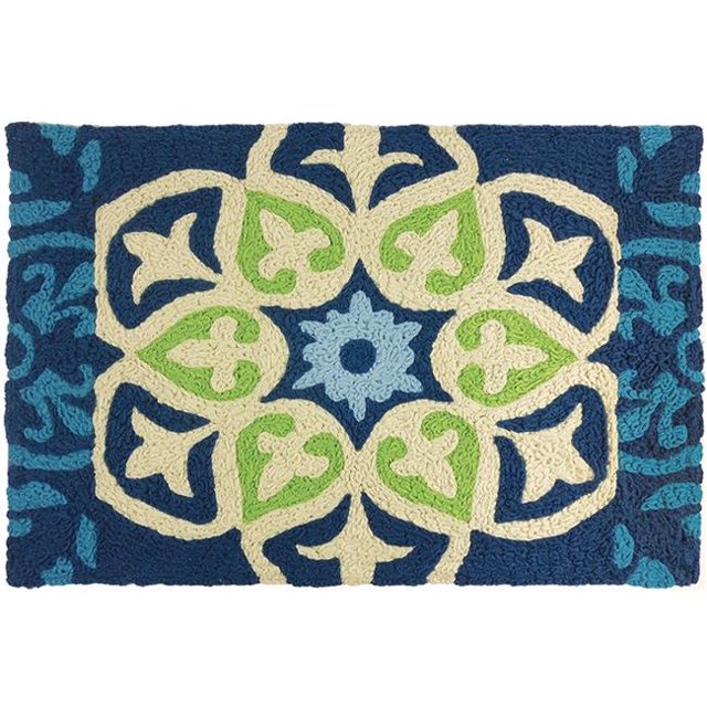 Jellybean JIO-JB142B 21 x 33 in. Barcelona Tile Indoor & Outdoor Area Rug