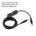 thumbnail image 3 of Uxcell 5.5mm x 2.1mm DC Male to Male Extension Cord with Switch 2M Black, 3 of 5