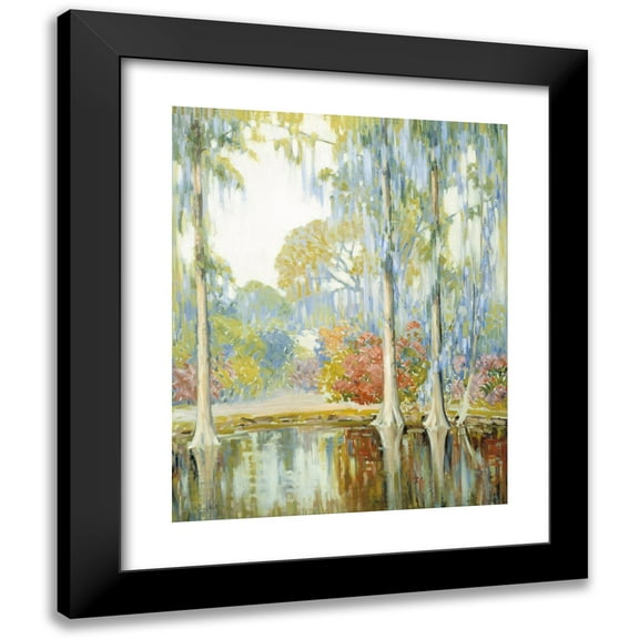 Alfred Hutty 12x14 Black Modern Framed Museum Art Print Titled - Magnolia Gardens