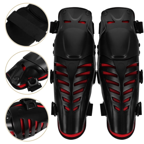 GAXIRE Red Motorcycle Knee Pads with High Impact Resistance Adjustable Straps 1 Pair