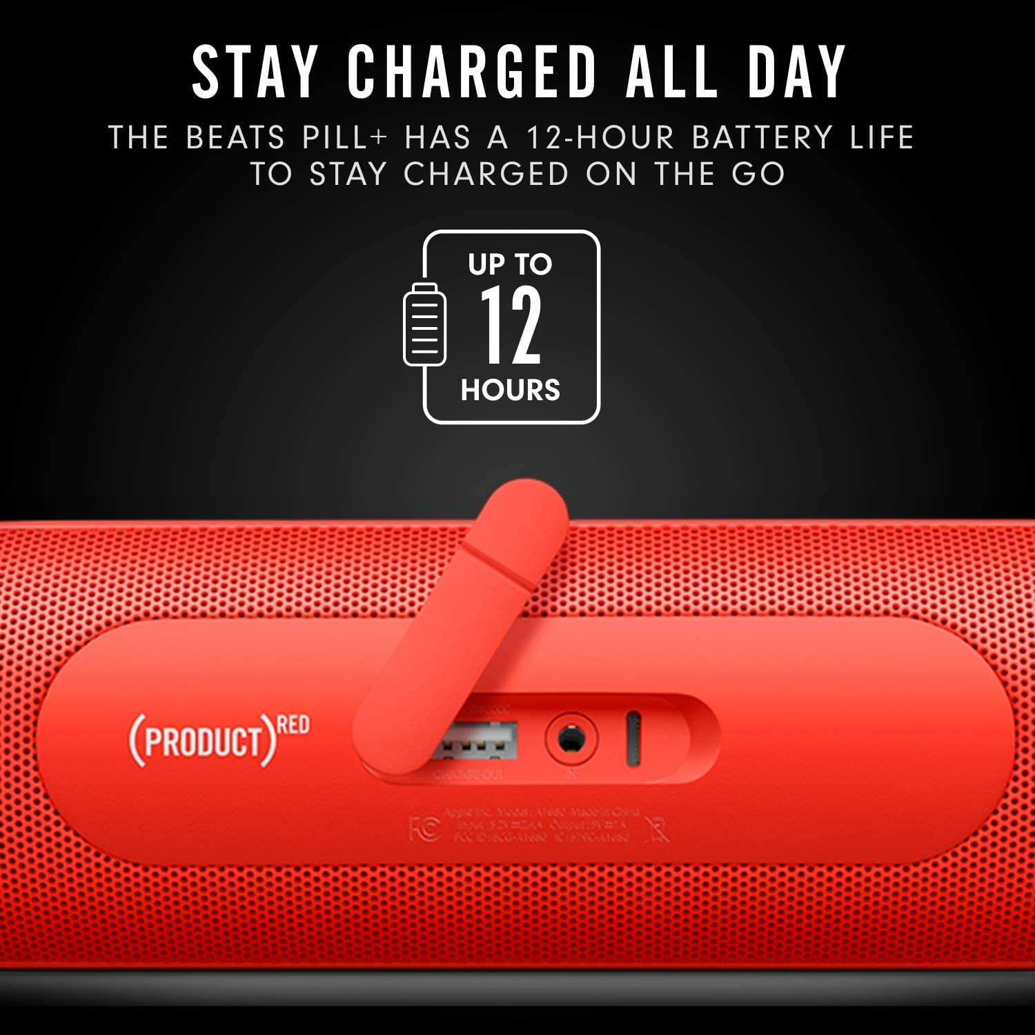 Restored Beats Pill+ Plus Portable Wireless Speaker - Stereo