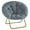 Gray, variant on Comfy Saucer Chair, Folding Cozy Faux Fur Accent Seat with Thick Padded and Metal Frame, Single Leisure Chair for Living Room Bedroom, Gray