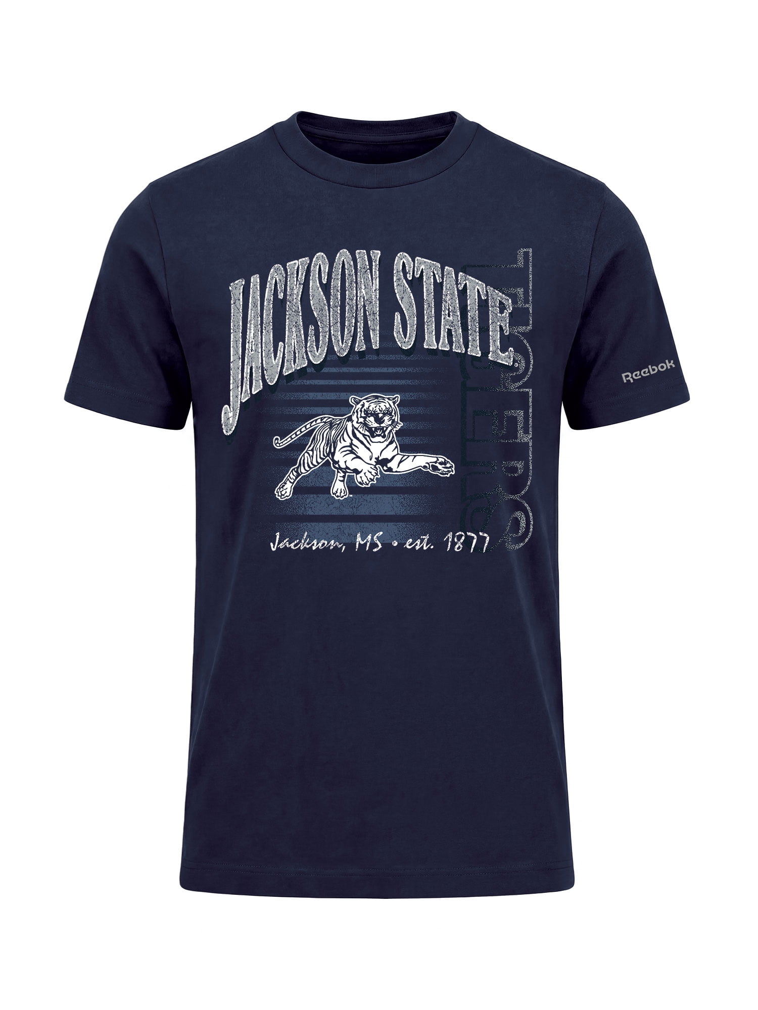 Jackson State Tigers Reebok Mens Crew Neck Short Sleeve T-Shirt