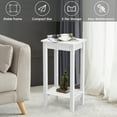 thumbnail image 6 of Gymax 2PCS 2-Tier Nightstand End Side Table Coffee Table Bedroom White, 6 of 10