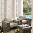 thumbnail image 1 of Modway Manteo Chaise Longue d'Extérieur pour Patio avec Accoudoirs, Gris Pâle/beige (Ensemble de 2), 1 of 7