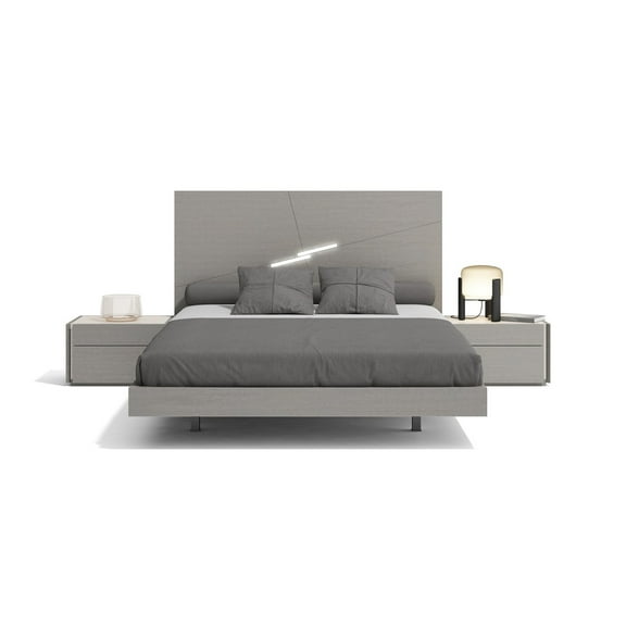J&M Furniture Faro Queen Size Bed in Grey