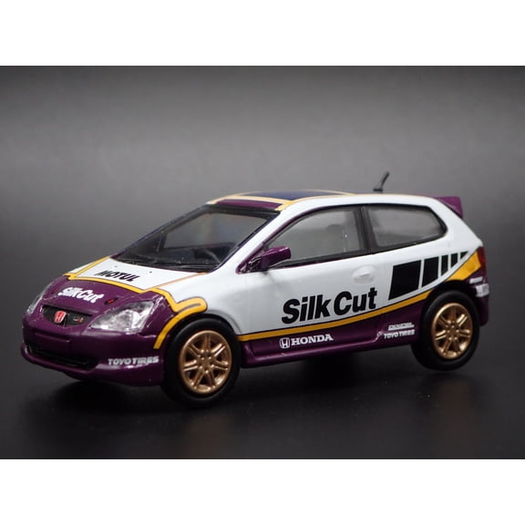 Open Box 2001-2005 HONDA CIVIC TYPE R EP3 HATCHBACK SILK CUT 1/64 SCALE DIECAST MODEL CAR