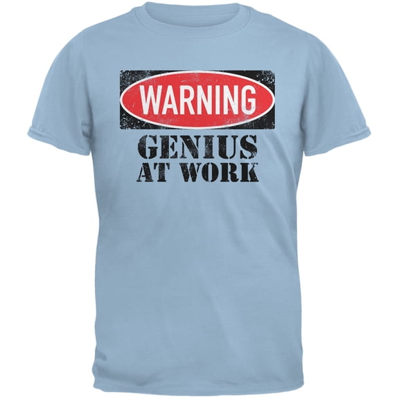 Genius At Work Light Blue Adult T-Shirt - Medium