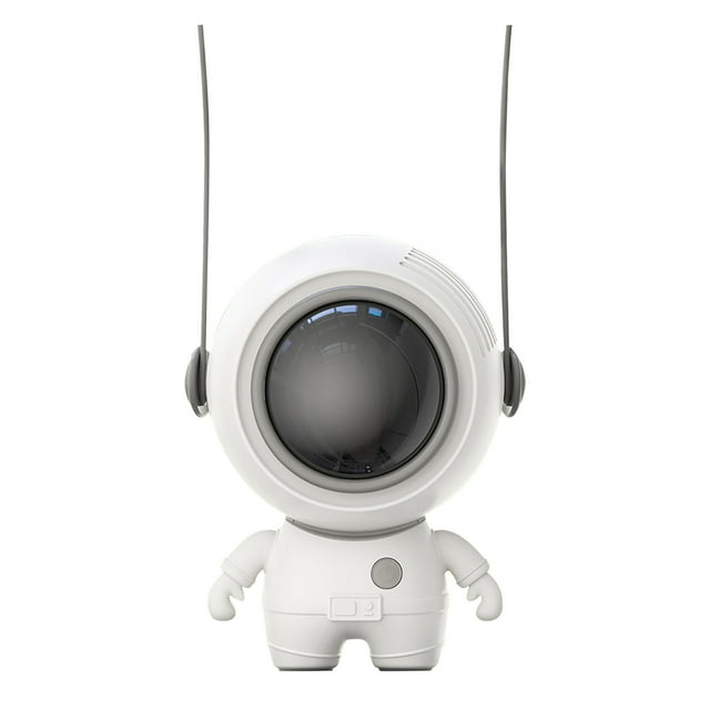 Vaidha USB Portable Lanyard Small Fan Hanging Neck Handheld Leafless Spaceman Small Fan