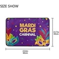 thumbnail image 7 of GZHJMY Mardi Gras Door Mats Non-Slip Washable Indoor Outdoor Entrance Welcome Floor Mat for Kitchen Bathroom Bedroom Home Decor, 23.6"x15.7", 7 of 7