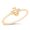 Gold-Tone, variant on Rose Gold-Tone Sterling Silver Clear Cubic Zirconia Bumblebee Ring Size 6
