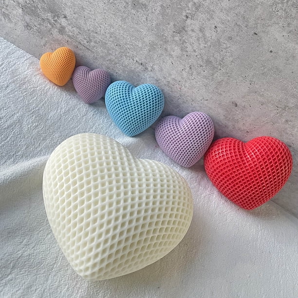 Xihbxyly Molde de Jabón En Forma de Corazón, Silicona Epoxi de Grado Alimenticio, Antiadherente, Resistente a Altas Temperaturas, Multiusos para Velas, Jabón, Chocolate, Gelatina, Pasteles, Fiestas d
