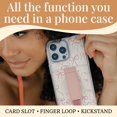 thumbnail image 4 of Walli Cases for iPhone 15 Pro Case Aesthetic Wallet Phone Case Card Holder, Securely Holds up to 2 Cards - Cute, Trendy Phone Cover for Women, fits iPhone 15 Pro, with Kickstand & Finger Strap, 4 of 7