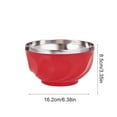 thumbnail image 3 of Uscallm Stainless Steel Double Wall Bowl InsulatedKidsSoup Rice BowlChildren'sDinnerware Set Originality Sammy Bowl Household Kitchenware, 3 of 6