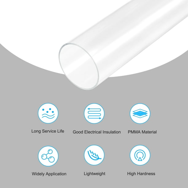 Tube acrylique rigide de 16 mm de diamètre - transparent