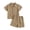 Q329 Coffee, variant on Mifsaly Toddler Girls Boys 2 Piece Outfit Set Solid Short Sleeve Button Down Shirts and Shorts with Pocket Lightweight Holiday Casual Summer Clothes