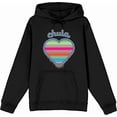thumbnail image 4 of Chula Mexican Woven Heart Sarape Adult Black Long Sleeve Hoodie-Medium, 4 of 6