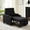 Black, variant on Sleeper Chair,Single Armchair Sofa with Pillow,Adjustable Backrest Modern Pull Out Couch Bed with USB Port Cup Holder Side Pocket,Dark Grey