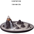 thumbnail image 4 of Quemador de incienso con reflujo de aromaterapia antiestrés con diseño de pico de montaña, estatua decorativa para el hogar para meditación, soporte de incienso multifunción, material cerámico,, 4 of 4