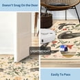 thumbnail image 5 of Nanan 5' Round Area Rug, Washable Cat Botanical Non Slip Stain-resistant Rugs for Dorm Apartment, Soft Foldable Carpet, Beige, 5 of 6
