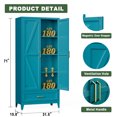 thumbnail image 3 of CXUZCZ 71" Tall Metal Storage Cabinets,Kitchen Pantry Cabinet with 3 Adjustable Shelves and 1 Drawer,Freestanding Cupboard for Kicthen,Dining Room,Living,Hallway,Blue, 3 of 11
