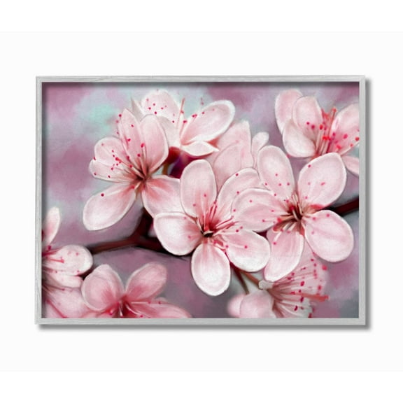 Stupell Industries Cherry Blossom Details Pink Floral Cluster Designed by Ziwei Li