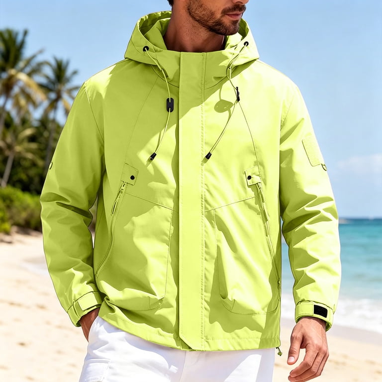 UVEASISHA Mens Outdoor Jackets Fall Winter Lightweight Fishing