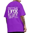 thumbnail image 4 of Sngxgn Men's Shirts Short Sleeve Casual Basic Summer Solid T Shirts(Purple,XXXL), 4 of 6