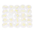 thumbnail image 2 of 25Pcs Round Rune Stones Set, Elegant Golden Rune Engravings Glossy Appearance Delicate Symbol Stone Set for Valentine Day Wedding and MeditationWhite, 2 of 7