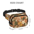 thumbnail image 2 of The Double-Layer Waist Bag Features A 6.3×9.1×2.8in Nylon Zipper And A Pull With A Zipper Compartment Yellow Background With Flowers, 2 of 8
