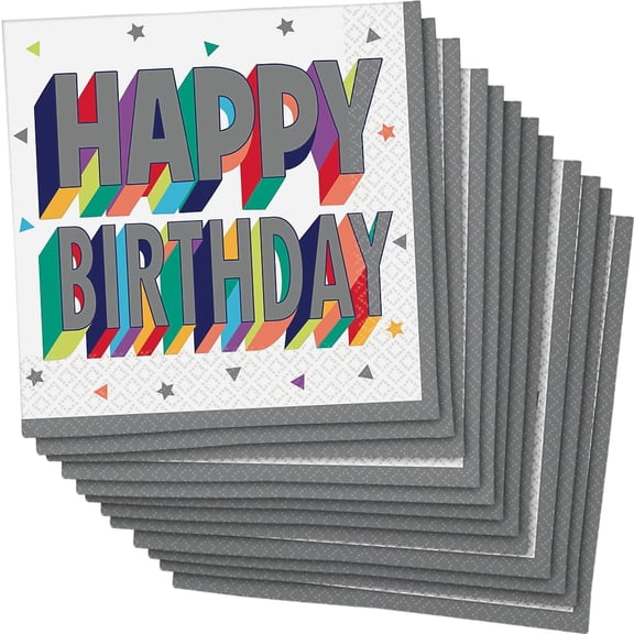 Birthday 'Here's To Your Birthday' Small Napkins (16ct)
