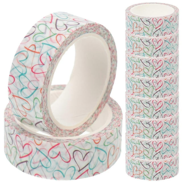 Colorful Decorative Tapes Scrapbook DIY Tapes Paper Material Multi-Colored 0.01x1.5x700cm Decorative For Handbooks Albums 10 Rolls