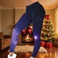 thumbnail image 2 of lcziwo Womens Print Carnival Leggings High Waisted Elastic Tummy Control Yoga Pants Cute Galaxy Graphic Tights Purple S, 2 of 7