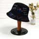thumbnail image 4 of Guardurnaity Sombrero de cubo de Hip Hop estilo Graffiti personalizado para sombrero de pescador Unisex sombrero de pescador gorra de Hip Hop Sombreros Negro s, 4 of 6
