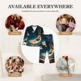 thumbnail image 7 of Hirioo Artistic Starry Sky Moon Book for Women's Pajama Sets 2 Piece Pjs Women's Long-Sleeved Pajama Set Button Down Sleepwear,S-XXL-Large, 7 of 7