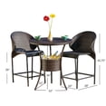 thumbnail image 2 of Sunset Multibrown Wicker Outdoor Bistro Bar Set With Ice Pail, 2 of 5