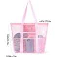 thumbnail image 2 of Beach Bag - Large Tote Bag ,Women's Tote Bag with Removable Pouch,Mesh Storage Tote Bag, Beach Bag, 8 Pockets Shopping Bag, 2 of 6