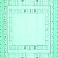 thumbnail image 1 of Ahgly Company Indoor Square Solid Turquoise Blue Modern Area Rugs, 4' Square, 1 of 4