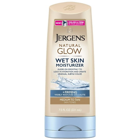 Jergens Natural Glow Wet Skin Moisturizer + Firming 7.5oz (Medium/Tan) (Best Food For Skin Glow)