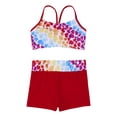 thumbnail image 3 of YiZYiF Girls 2PCS Tankini Swimsuit Bowknot Back Tops with Wide Elastic Waistband Bottoms Bathing Suit Red 16, 3 of 7