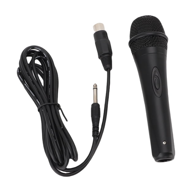 Wired Handheld Mic, Anti Interference Metal ABS Dynamic Microphone for Karaoke