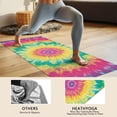 thumbnail image 4 of Colorful Rainbow Tie Dye Spiral Pattern Hot Yoga Mat Towel Non Slip for Hot Yoga - Quick-Drying Yoga Mat Cover with 4 Corner Pockets with Travel Bag - Hot Yoga Towel Non Slip 70"x26", 4 of 6