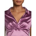 thumbnail image 5 of No Boundaries Juniors Johnny Collar Satin Top, 5 of 5