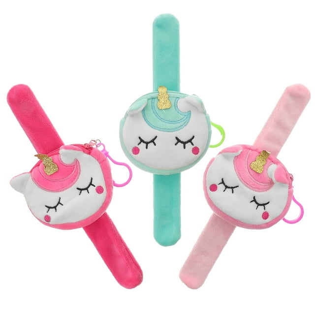 3 pulseras a presión de unicornio, pulsera de bofetada, pulseras para niñas, pulseras, bolso de unicornio